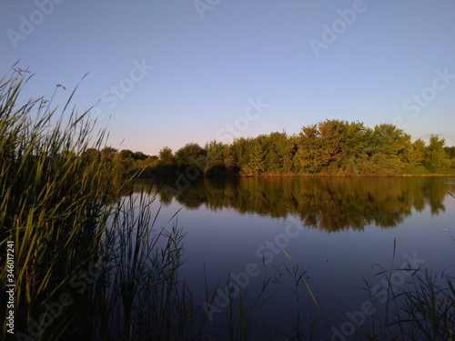 Cuadros en Lienzo Nature and the river in the Ryazan region the village of Izhevsk birthplace of K