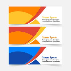 Wall Mural - Abstract Banner Template Design. Horizontal header, web banner. Social Media Cover, poster. Vector abstract geometric design banner web template. Vector illustration