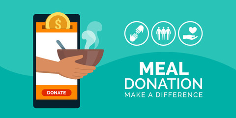 Wall Mural - Meal and food donation app