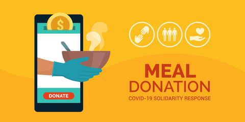 Wall Mural - Meal and food donation app