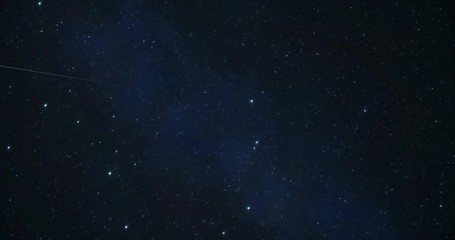 stars in sky, starry night blue starlight shine of milky way, shooting star and meteorite comet in s