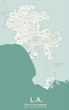 © Tuna salmon - los angeles, L.A. city map. los angeles city, california vector map.