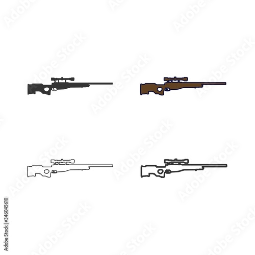 Cuadros en Lienzo sniper gun icon vector illustration design
