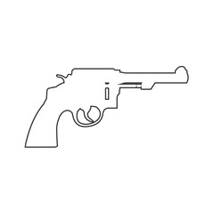 old gun pistol icon vector illustration design