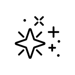 Poster - four pointed star radiance icon vector. four pointed star radiance sign. isolated contour symbol illustration