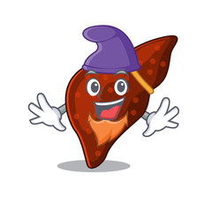 Sticker - Cute picture of human cirrhosis liver in Elf cartoon design