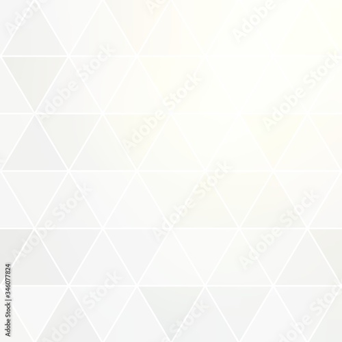 Mata magnetyczna Triangle light subtle geometric background. White crystal mosaic pattern.