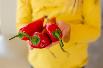 Wall Mural - fresh red pepper close up