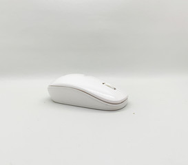 white wireless computer mouse isolated on white background