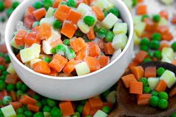 fresh chopped frozen mixed vegetables