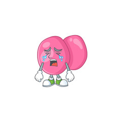 Poster - A weeping streptococcus pyogenes cartoon character concept