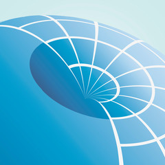 Poster - Globe icon. Flat vector drawing. Horizontal vertical lines