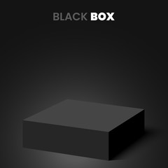 Wall Mural - Black square box. Package. Vector illustration.