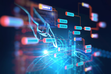 Programming code abstract technology background of software developer and  Computer script
