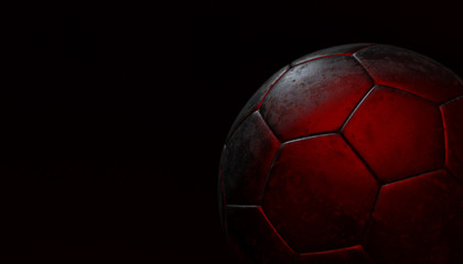 Gold soccer ball on various material and background, 3d rendering