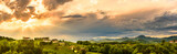 Fototapeta Na ścianę - Panorama of vineyards hills in south Styria, Austria. Tuscany like place to visit.