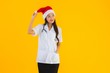 © siraphol - Portrait beautiful young asian doctor woman wear christmas or santa hat