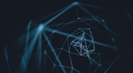 Abstract geometry surfaces, lines and points background, Used as digital wallpaper and technology background.	
