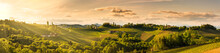 Panorama Of Vineyards Hills In South Styria, Austria. Tuscany Like Place To Visit.