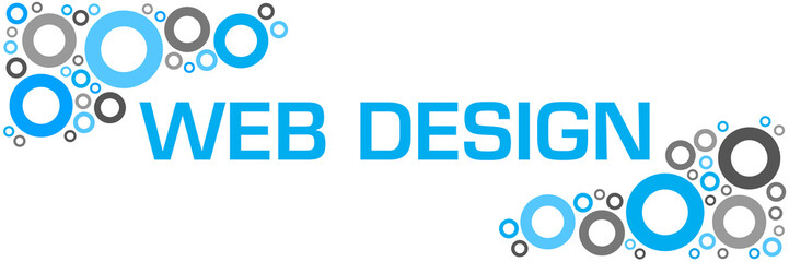 Web Design Blue Grey Rings Corners 