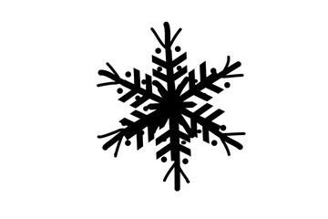 Wall Mural - snowflake on white background