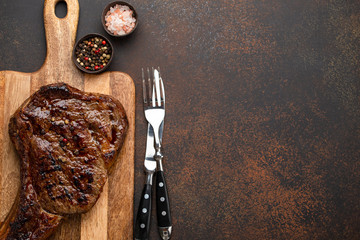 Canvas Print - Grilled marbled meat steak