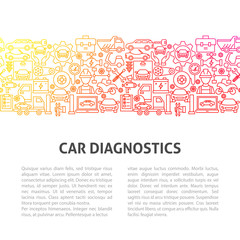 Canvas Print - Car Diagnostics Line Template