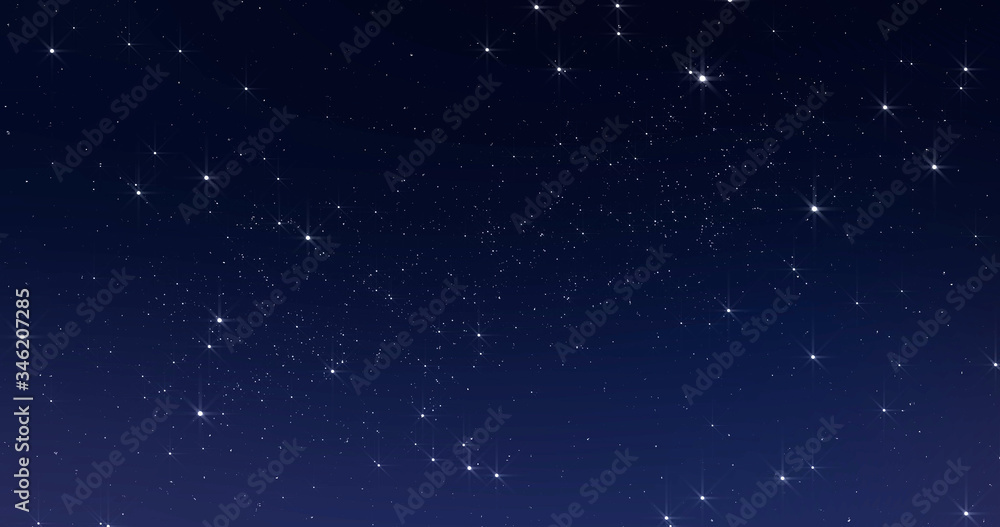 Sky stars, starry night dark blue background with starlight sparkles ...