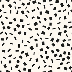 Wall Mural - Vector seamless modern monochrome pattern. Abstract geometric background with rectangles. Simple tileable texture