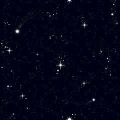 space seamless pattern, beautiful universe, night sky with stars. texture for wallpapers, fabric, wr