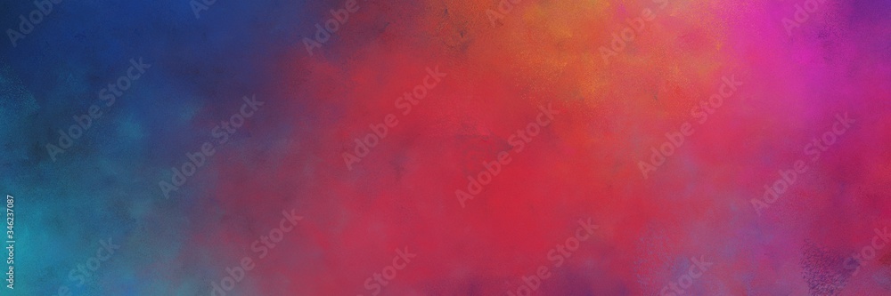 beautiful abstract painting background graphic with moderate red, dark slate gray and old mauve colors and space for text or image. can be used as horizontal background texture - obrazy, fototapety, plakaty 