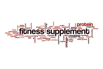 Poster - Fiitness supplement word cloud concept