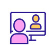 © vectorwin - workshop speaker listen icon vector. workshop speaker listen sign. color symbol illustration