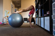 © Carrie Yuan - Gymnast doing conditioning at home virtually