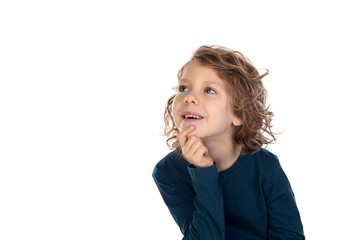 Wall Mural - Pensive blond boy