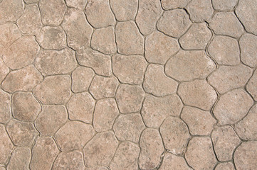 Sticker - The texture of the light brown stone pavement.