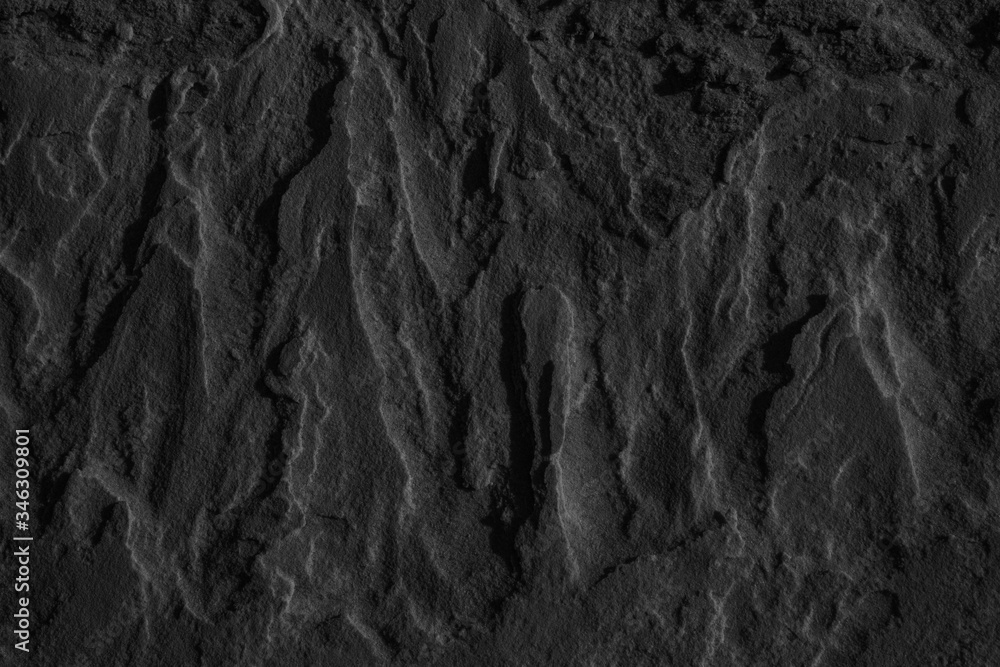 ダークグレーの黒い背景またはテクスチャー
