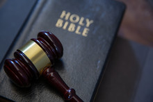 Judge's Gavel And Holy Bible