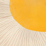 Fototapeta Boho - boho abstract sun art yellow and neutral colors hand-painted illustration, texture artwork  