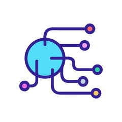 circle analysis icon vector. circle analysis sign. color symbol illustration