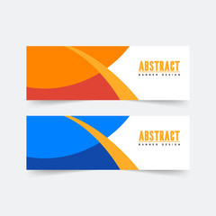 Wall Mural - Abstract Banner Template Design. Horizontal header, web banner. Social Media Cover, poster. Vector abstract geometric design banner web template. Vector illustration