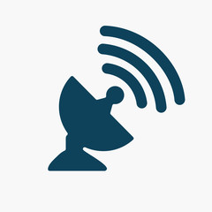 Radar Vector Icon , Satellite icon, Antenna icon for web and mobile,
