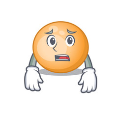 Sticker - Cartoon design style of staphylocuccus aureus showing worried face