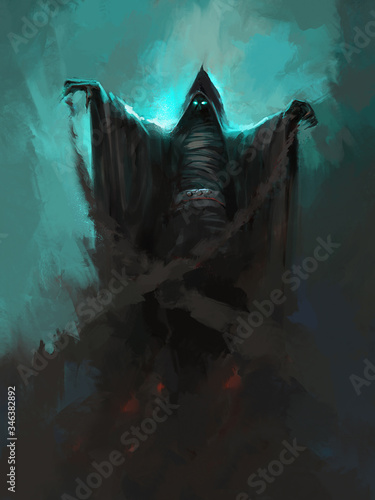 Cuadros en Lienzo Bleach is performing magic, digital painting.