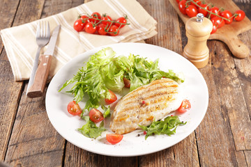 Sticker - grilled chicken fillet with lettuce