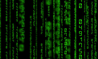 Matrix background with the green numbers