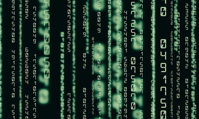 matrix background with the green numbers