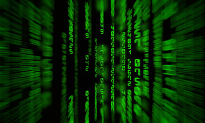 matrix background with the green numbers
