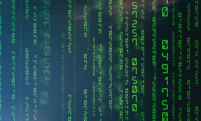 Matrix background with the green numbers