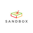 sandbox game logo vector illustration